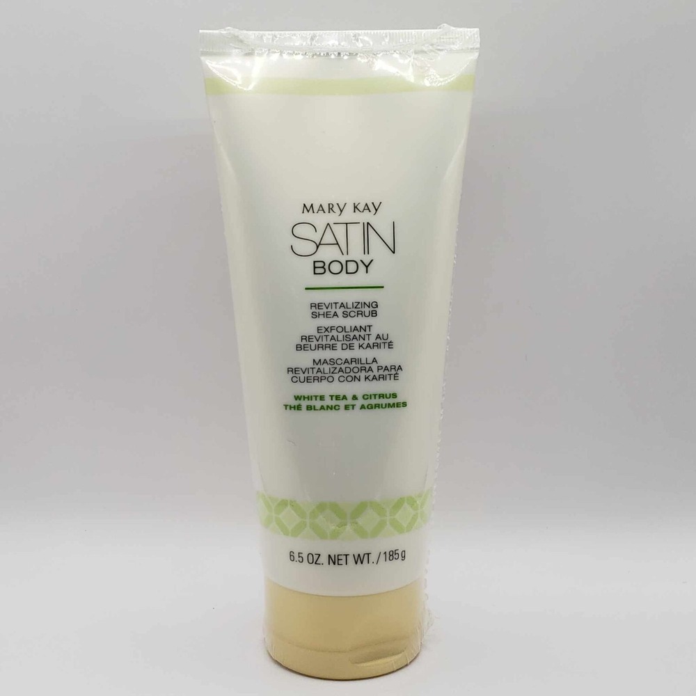 Mary Kay Satin Body White Tea & Citrus Revitalizing Shea Scrub Exfoliant 6.5 oz